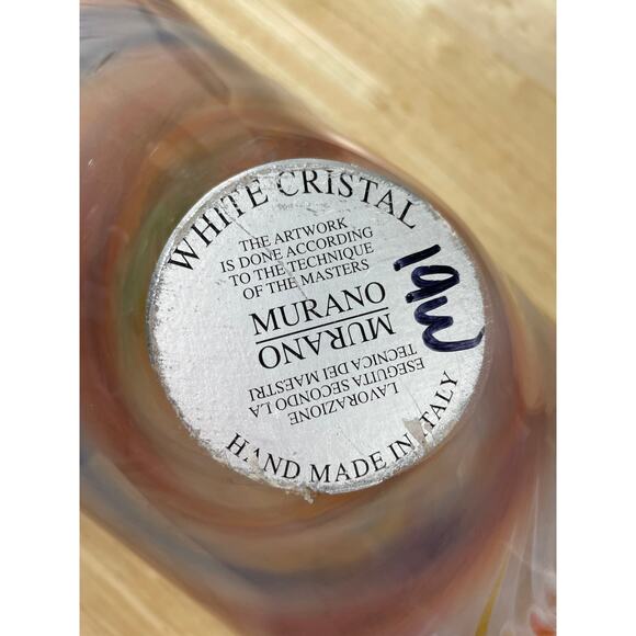 White Cristal Italy Murano Masters Hand Blown Art Sculpture Italian Glass EUC - Picture 4 of 6